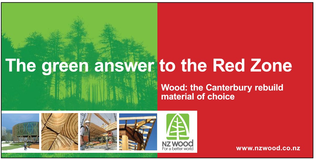NZ Wood Christchurch billboard